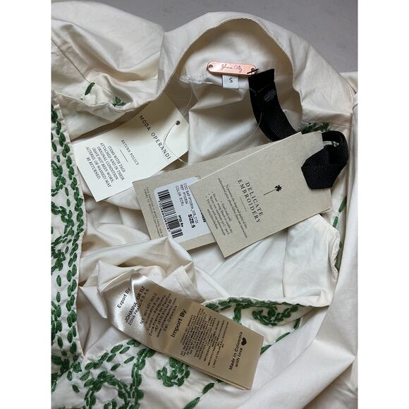 Johanna Ortiz 'Arrecifes' Green Stretch-Cotton Mini Dress Size S - NWT - Picture 4 of 4